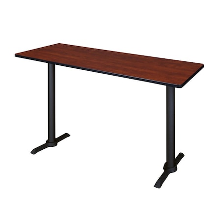 Cain Rectangle Cain Cafe Training Tables, 66 W, 24 L, 42 H, Wood, Metal Top, Cherry MCTRCT6624CH